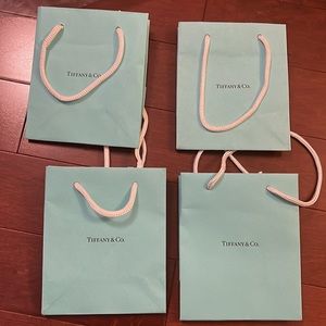 Brand New Authentic Tiffany shopping bags, total 4
